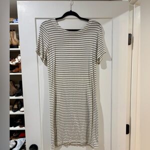 Striped Short-Sleeve Tee Dress